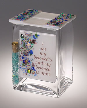 Wedding Glass Tzedakah Box
