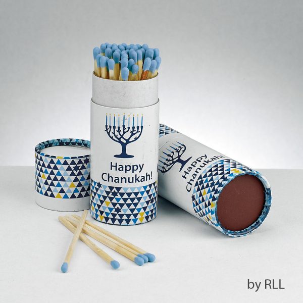 Chanukah Long Matches in Gift Box-White