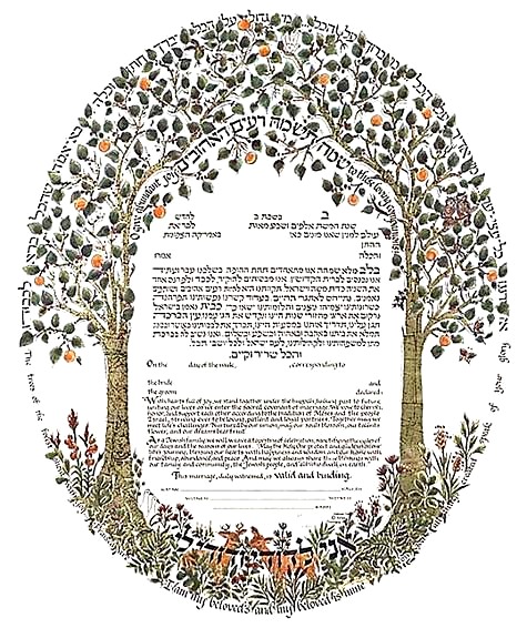 Trees of the Forest-Gold Ketubah, by Betsy Teutsch