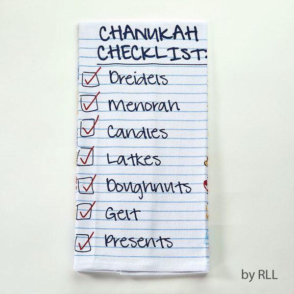 Chanukah Checklist Tea Towel