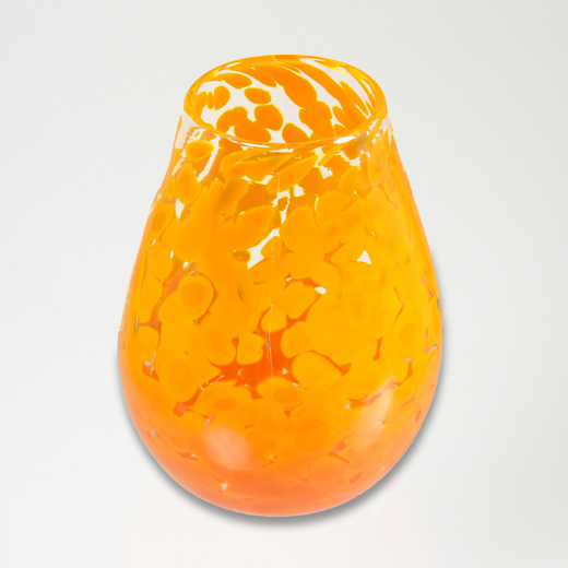 Handmade Chuppah Wedding Glass - Orange