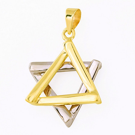 Two Tone Gold Star of David