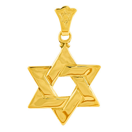 Woven Gold Star of David