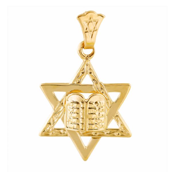 Gold Star of David with Tablets