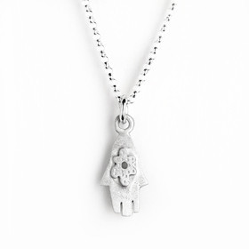 Floral Hamsa Necklace-Small, by Emily Rosenfeld