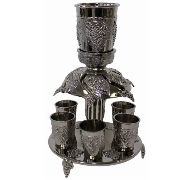Grape Fountain Set Pewter, 6 Cup