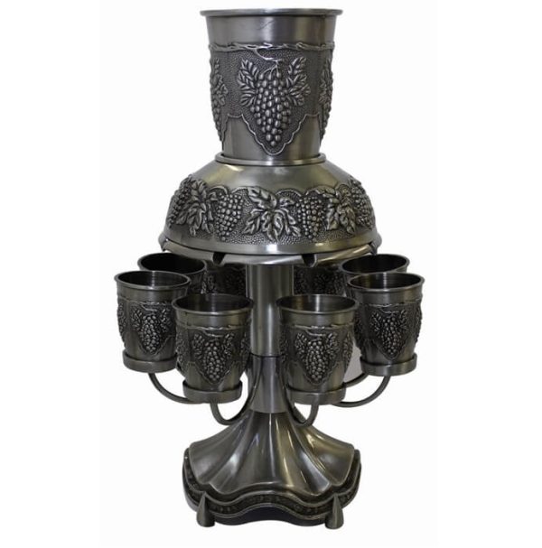 Grape Fountain Set Pewter, 8 Cup