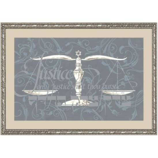 Lawyers Creed Framed Art, Silver, by Mickie Caspi