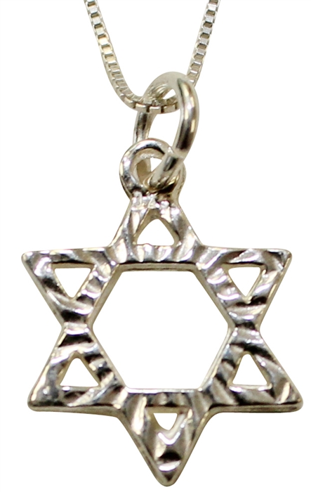 Chiseled Star of David with Sterling Silver Chain