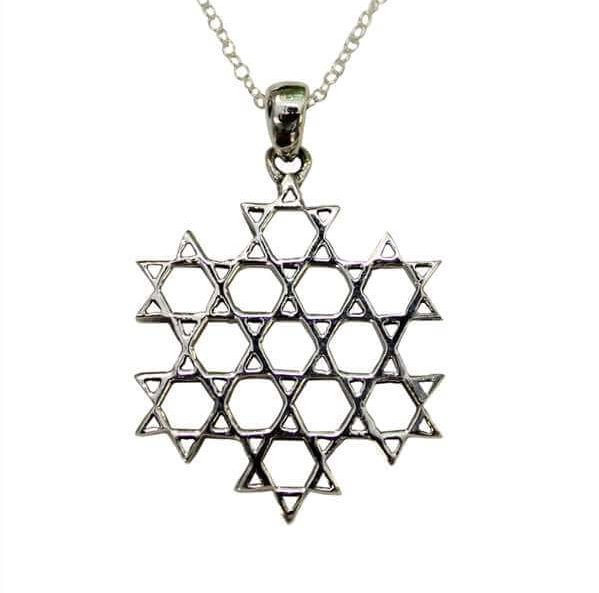Geometric Star of David with Sterling Silver Chain