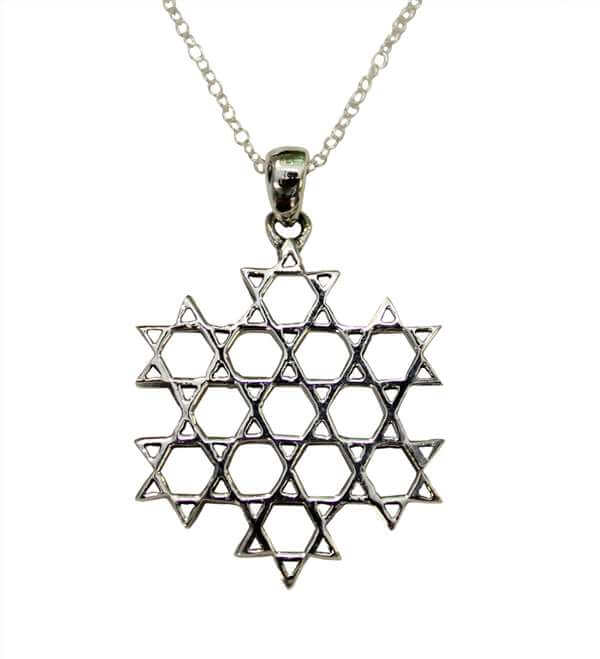 Geometric Star of David with Sterling Silver Chain