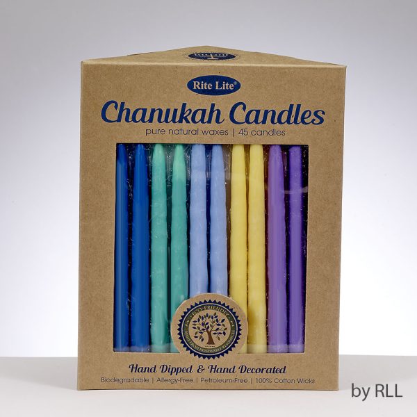 Multi-Colored Organic Natural Chanukah Candles
