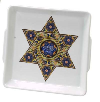 Star of David Matzah Plate