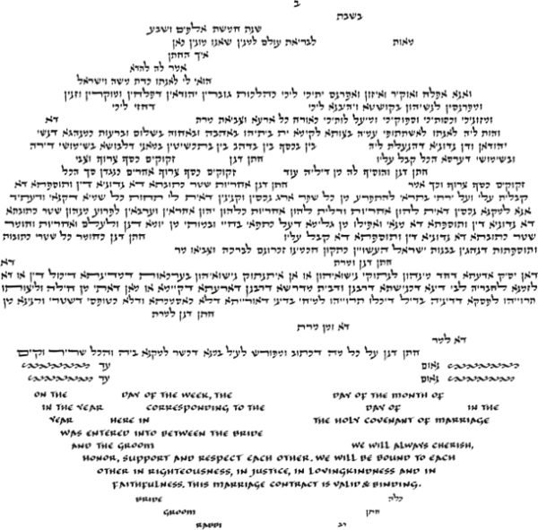 No Artwork Round Text Only Ketubah, by Patty Shaivitz Leve