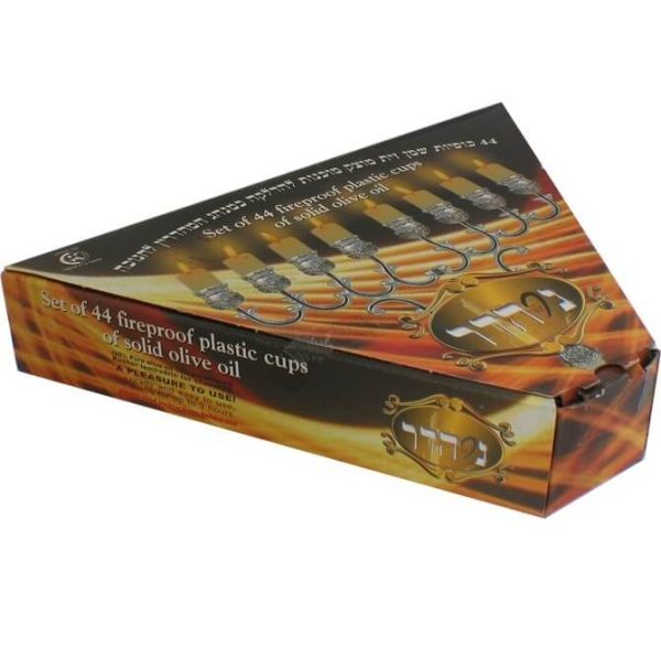 Ner Hadar Chanukah Lights-Box of 44 olive oil, Small
