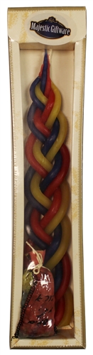 SAFED BEESWAX HAVDALAH CANDLE WITH SPICES SET, Multi Colored