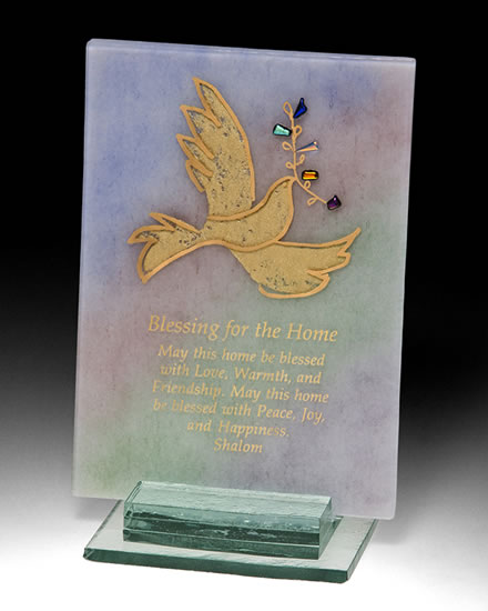 Dove, Handmade Glass Home Blessing, by Sara Beames