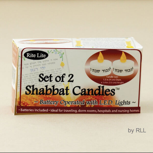 Travel Set Battery Operated Shabbat Candles