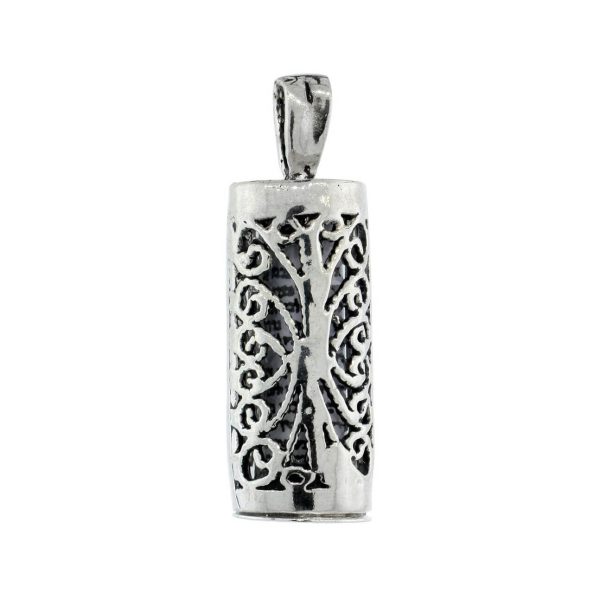 Filigree Mezuzah with Sterling Silver Chain