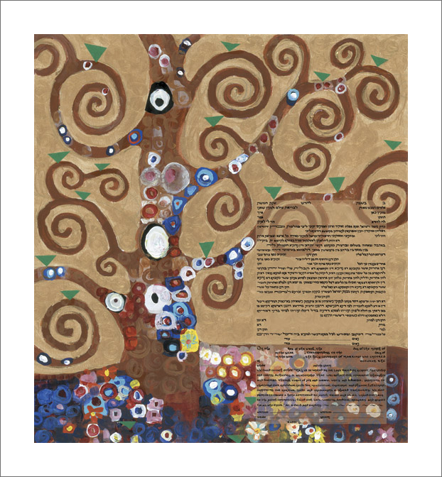 Homage to Klimt: Tree of Life Ketubah, by Stephanie Adler