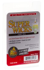 Super Wicks, 2 1/5" tabs for Oil, Large Tab