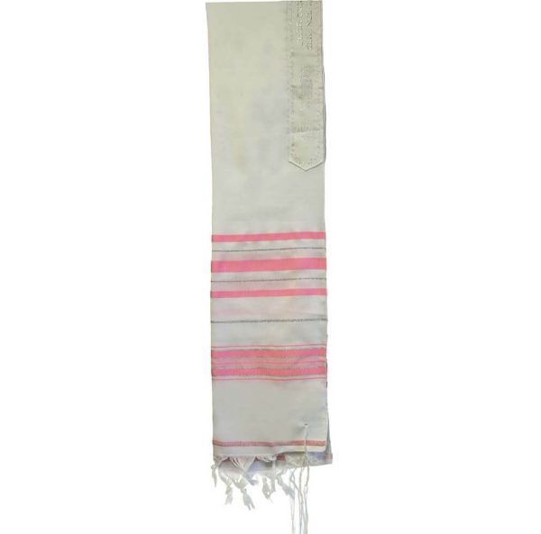 Pink and Silver Traditional Style Tallit
