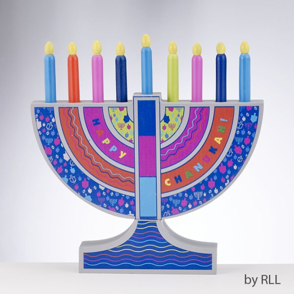 My Play Wood Menorah with Removable Candles