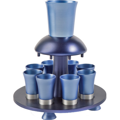 Anodize Aluminum Kiddush Fountain Blue Tones, by Yair Emanuel