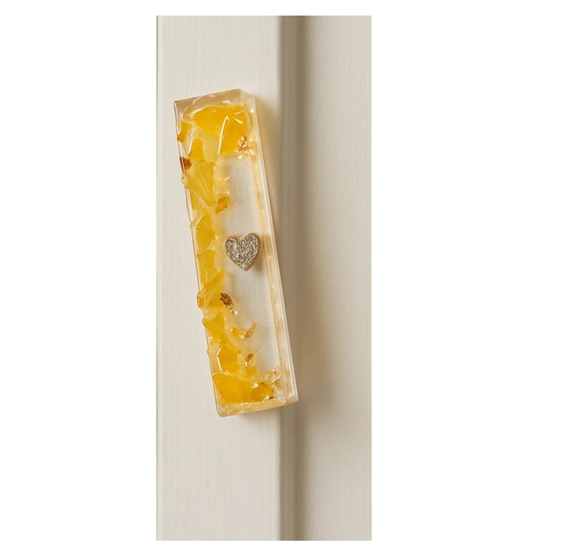 Smashed Glass Mezuzah- Arch and Heart by Randee - Image 3