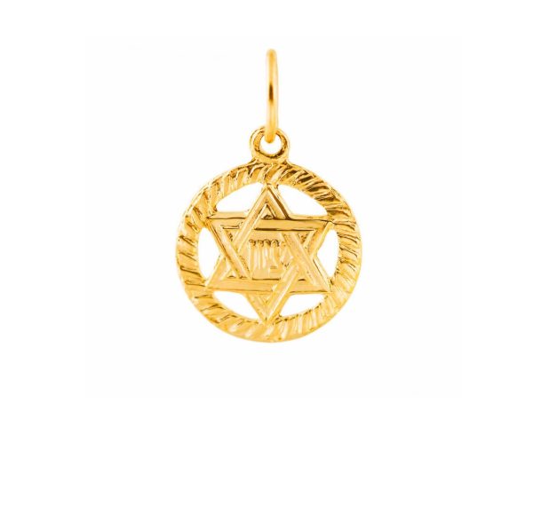 Encircled Gold Star of David