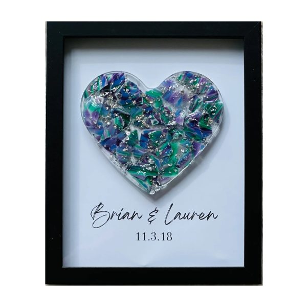 Smashed Glass Heart Shadowbox